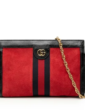 Small Suede Web Ophidia Chain Crossbody - Gucci - FashionsVida