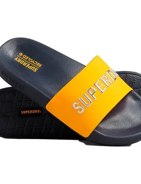 Ciabatte Code Logo Vegan Eclipse Navy / Saffron Yellow / Metallic Silver EU 40-41