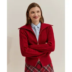Cardigan de mujer tricotado en lana