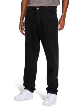 Orbit Jeans Herren Hosen - Schwarz - Größe M - 32" - Baumwollkörper Black M - 32" - Street Cartel - FashionsVida