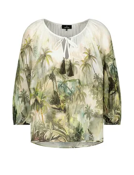 Monari T-shirt chemisier olive 40 - monari - FashionsVida