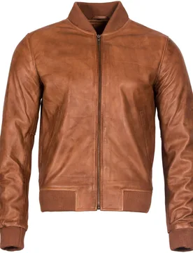 Mens Varisty Bomber Jacket - Tan - Size 4xl - Infinity Leather - FashionsVida