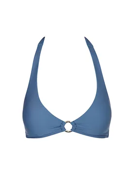 Top bikini da donna con anello e allacciatura al collo blu 42 - DARLING HARBOUR - FashionsVida