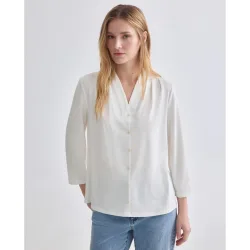 Blusa de mujer lisa manga francesa