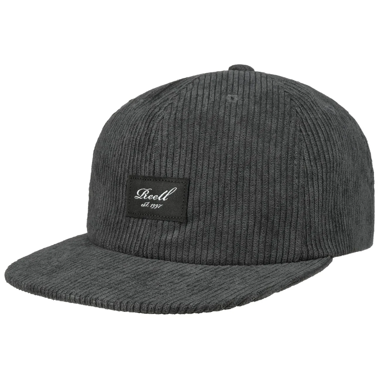 Flat Six Panel Cap by - dark grey - Female - Size: One Size - Reell - FashionsVida