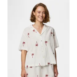 Camisa de manga corta y algodón de mujer