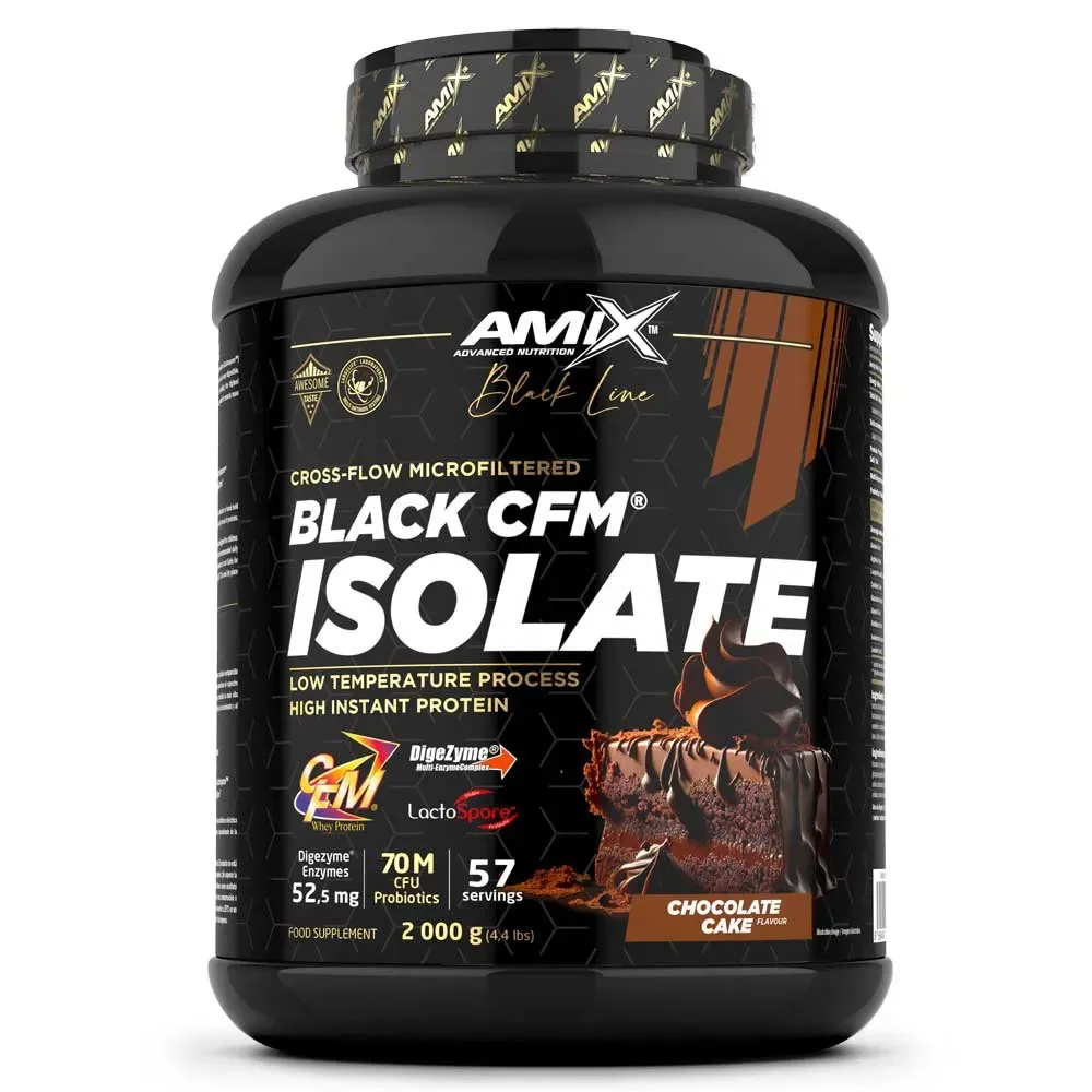 Isolat De Protéine De Lactosérum Black Cfm Gâteau Au Chocolat 2kg - Amix - FashionsVida