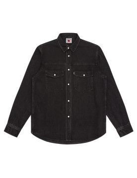 Running Dog Denim Shirt - Black