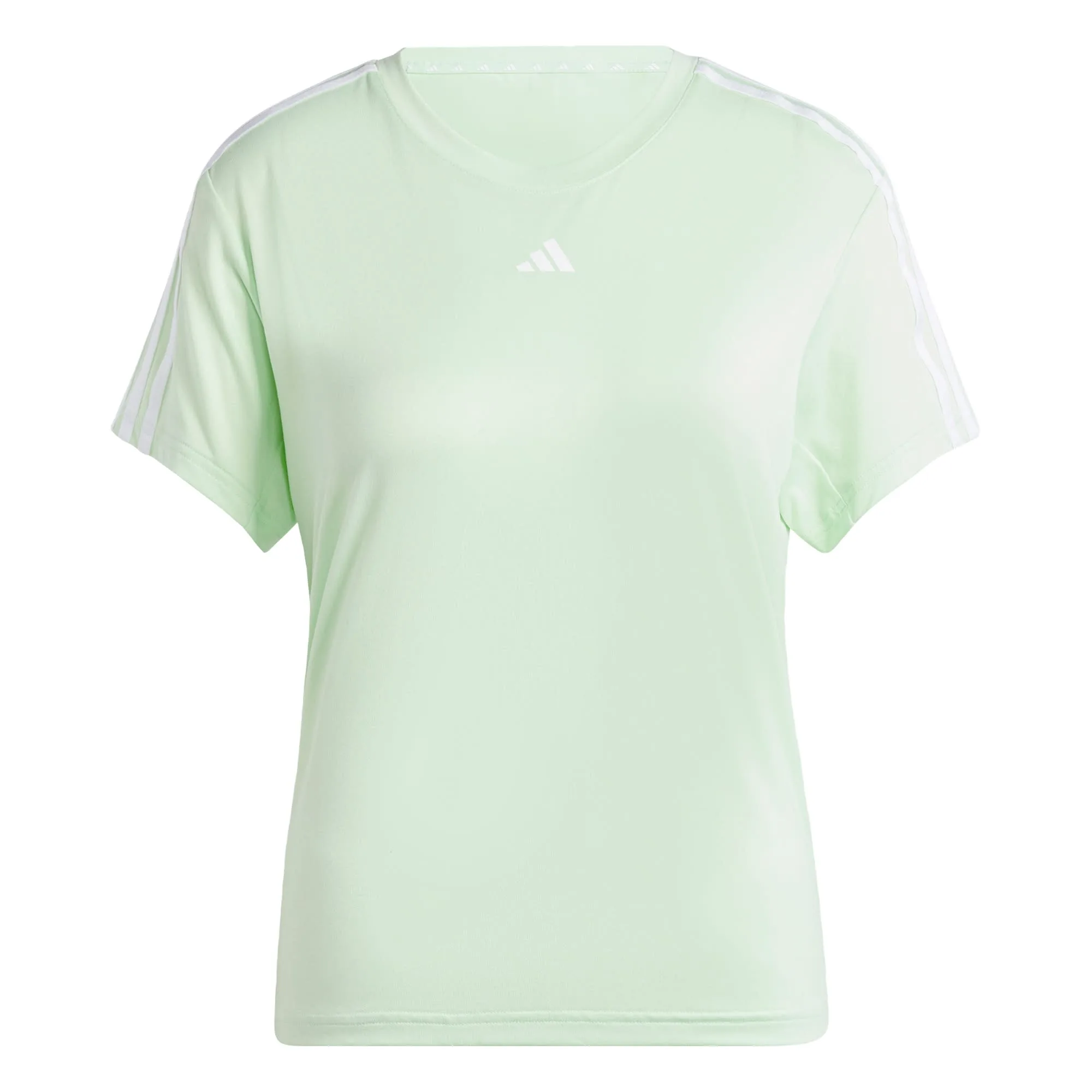Womens Aeroready Train Essentials 3-Stripes Tee - Green - Size Medium - adidas performance - FashionsVida