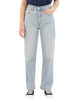 Jean Ribcage Straight Ankle Fit Cool Blue Popsicle 27