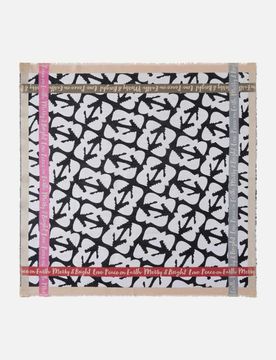 Jacquard-Tuch mit Taubenmuster Beige