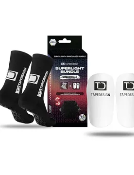 Chaussettes Longues Superlight Bundle + Shinguard 2.0 Pack Black EU 37-48