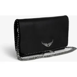 Zadig & Voltaire - Bolso de mano con tachuelas de piel granulada
