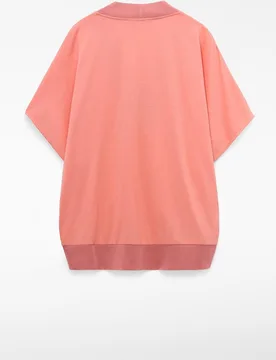 Camiseta de mujer de doble tejido con cuello en pico - Adolfo Dominguez - FashionsVida