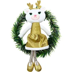 Guirnalda de Puerta Osito Agus Navidad Dorada