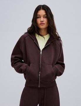 Veste À Capuche Zippée En Molleton S Violet