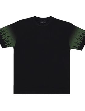 Maglietta Uomo Negative Flames Tee Black/green
