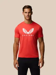 Graphic Training T-shirt - Poppy Red POPPY RED/WHITE S male