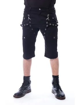 Gothic Short - MUNICH SHORTS MENS BLACK - 30 bis 36 - für Männer - Größe 32 - schwarz - Männer - male - Poizen Industries - FashionsVida