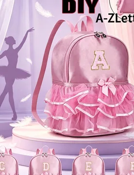 Pieza Bolsa de danza con cremallera de nylon A-Z 26 letras, bolsa de ballet, mochila de práctica para baile latino, adecuada para uso diario (Cremall - Shein - FashionsVida