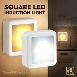 Luz nocturna LED con sensor de movimiento, alimentada por pilas AAA, lámpara de pared con sensor, instalación y portabilidad convenientes, adecuada
