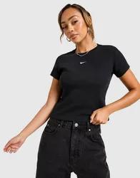 Ribbed Slim T-Shirt Damen - Damen, Schwarz - female - Size: XS