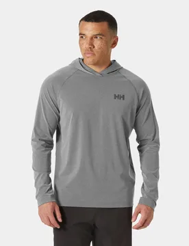 Men's Tyri Hoodie Grey L - Ebony Melange Grey - Male - Helly Hansen - FashionsVida