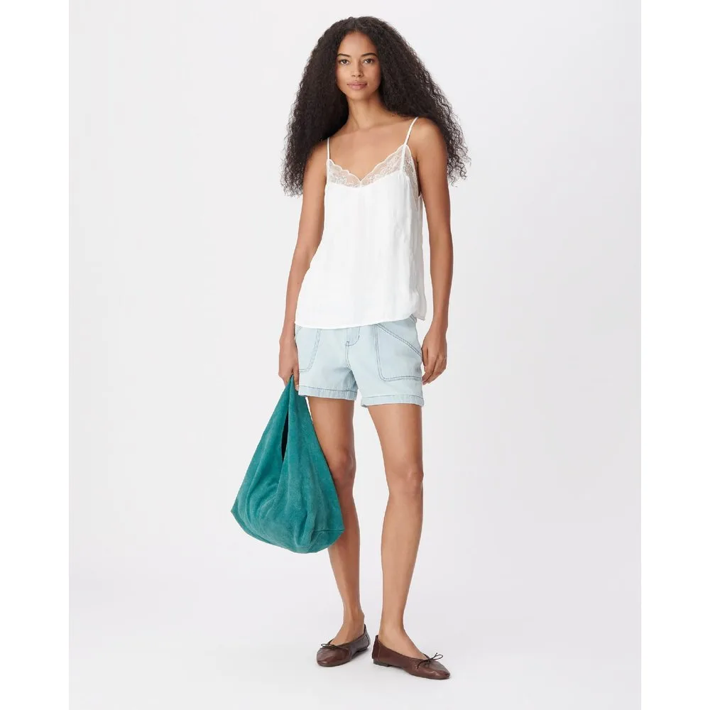 Bermuda de mujer vaquera efecto desgastado con bolsillos grandes - IKKS - FashionsVida