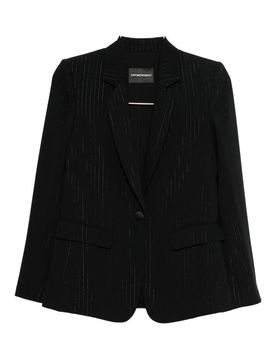 Giacca blazer monopetto gessata
