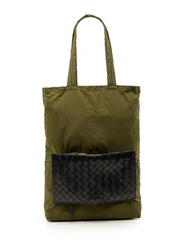 Intrecciato Trimmed Nylon Eco Tote - Bottega Veneta - FashionsVida