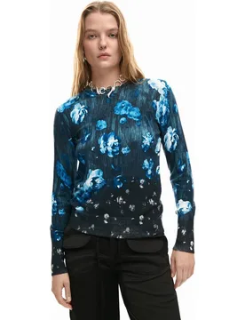 Jersey de mujer fino floral - Desigual - FashionsVida