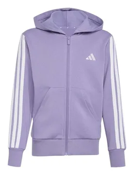Felpa Con Zip Essentials Magic Lilac / White 5-6 Anni - Adidas - FashionsVida