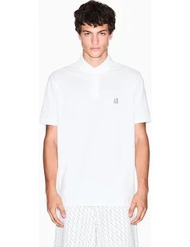 Polo en piqué de hombre manga corta Cápsula ICON - Armani Exchange - FashionsVida
