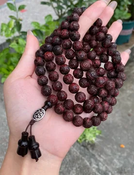 Authentic Indian small-leaf rosewood , 0.8 wooden Buddhist bead bracelet, traditional Chinese style cultural item, 108 b - Aliexpress - FashionsVida