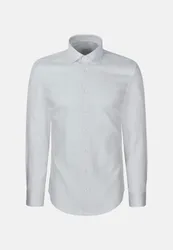 Slim Business Hemd Druck Grau 42