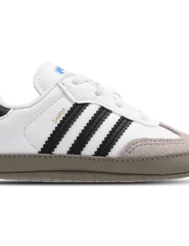 Samba Baby Shoes - White - Size 4K - Leather - White - Size: 4K - Adidas - FashionsVida