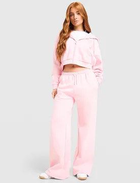 Retro Crop Full Zip Hoodie - Damen, Rosa - female - Size: L - Reebok - FashionsVida
