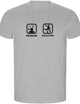 T-shirt à Manches Courtes Problem Solution Play Football Eco Heather Grey L - Kruskis - FashionsVida