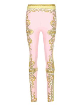 Versace Leggings rosa e dorati