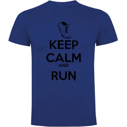 Maglietta A Maniche Corte Keep Calm And Run Royal Blue 2XL