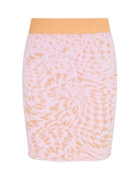 Swirly Falda naranja / rosa