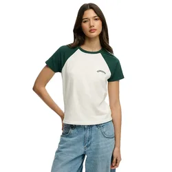 T-shirt à Manches Courtes Essential Logo Retro Desert Bone Off White / Enml Grn L