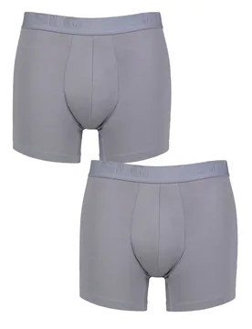 Mens 2 Pair Sloggi SLG Base Soft Boxer Shorts Morandi Grey L - Grey - Size: Large - SockShop - FashionsVida