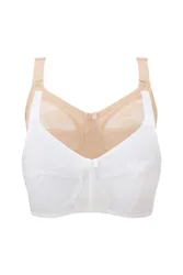 Women's 2 Pack Dolly Full Cup Non-Wired Bras Size: 38D - Multicolor - Size: 38D