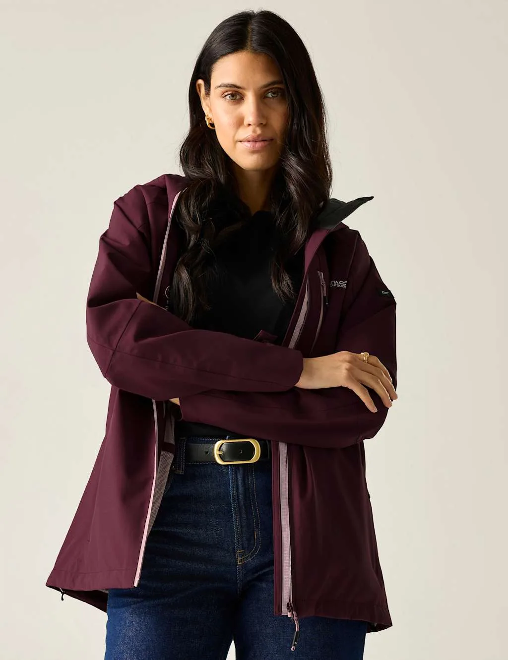 Birchdale II Waterproof Hooded Rain Jacket Purple female - Regatta - FashionsVida