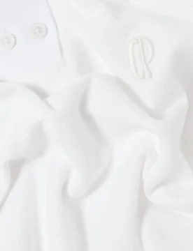 Polo de mujer de algodón piqué de manga larga - CLAUDIE PIERLOT - FashionsVida