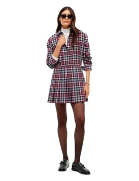 Vestito Corto A Maniche Lunghe Dw0dw23316 Multi Check M - Tommy Jeans - FashionsVida