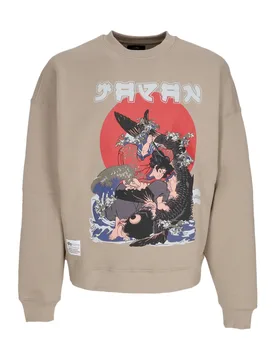 Felpa Girocollo Uomo Japan Warrior Crewneck Vintage Sand - Alpha industries - FashionsVida