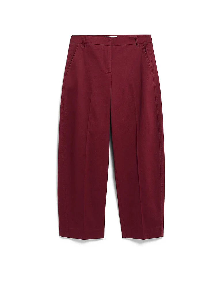 Pantalón Barrel Leg rojo oscuro S - Armedangels - FashionsVida