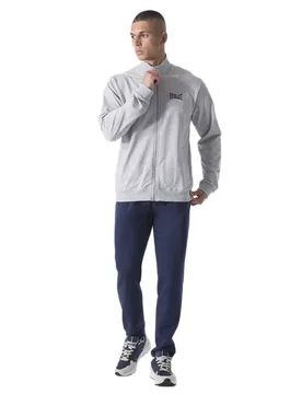 Survêtement Zipper Top+pant Grey Melange / Blue Navy M - Everlast - FashionsVida